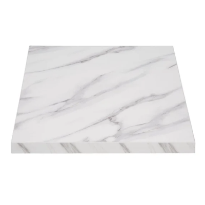 Boston Pre-Drilled Square Table Top Marble Effect