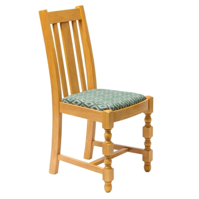 Brooklyn Oak High Back Dining Chair with Padded Seat