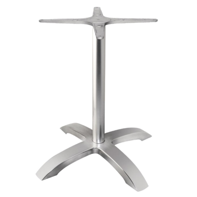 Brushed Aluminium Four Leg Table Base
