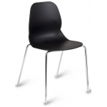 Denia Plastic 4 Leg Stacking Bistro Chair