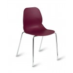 Denia Plastic 4 Leg Stacking Bistro Chair