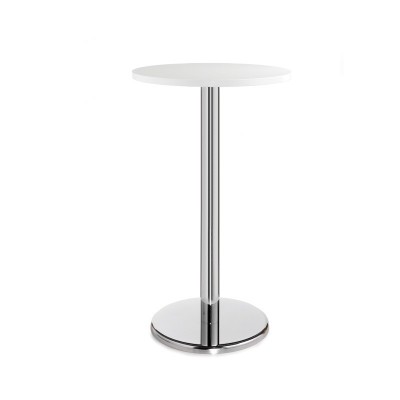 White Circular Table With Trumpet Base