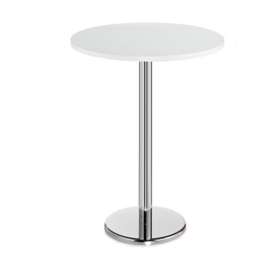 White Circular Table With Trumpet Base