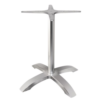 Glasgow Brushed Aluminium 4-Leg Table Base