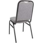Steel Banqueting Chair with Grey Plain Cloth