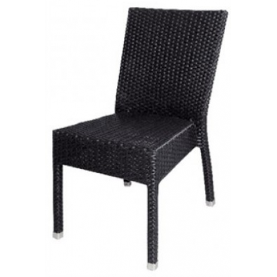 Abberton Black Weave Outdoor Restaurant Chair
