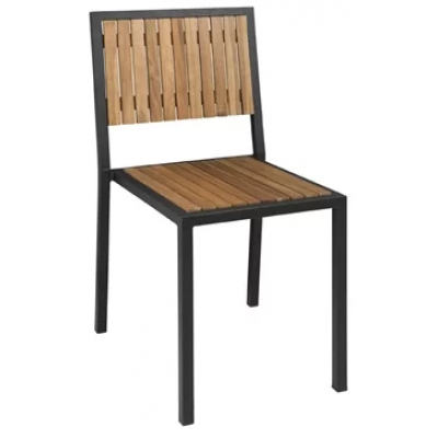 Jackie Steel and Acacia Outdoor Chair