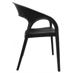 Ellerton Black Weave Effect Cafe Chair